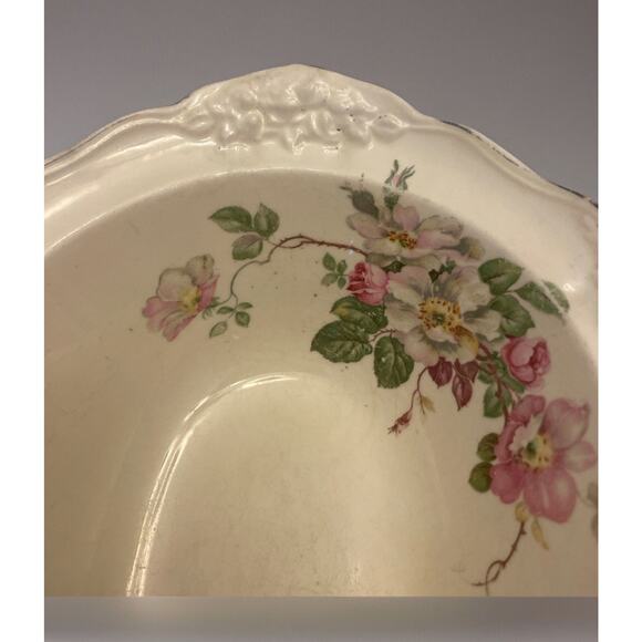 VTG 1940s TS&T Vegetable Bowl Modern Farmhouse Cottagecore Primitive Centerpiece - Picture 13 of 15